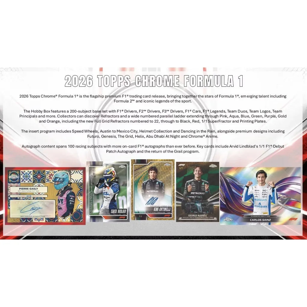 2026 Topps Chrome Formula 1 Mega Box 賽車卡香港